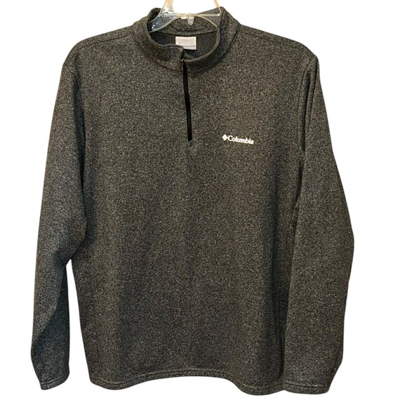 Columbia‎ Gray Dunsire Point ¼ Zip Fleece Long Sleeve Sweater Men’s Size Large - Picture 1 of 8